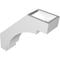 Ekena Millwork 3 1/2-in. W x 12-in. D x 12-in. H Merced Architectural Grade PVC Knee Brace BRCP035X12X12MRC - alternate 3